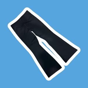 Black high waisted flaired leggings